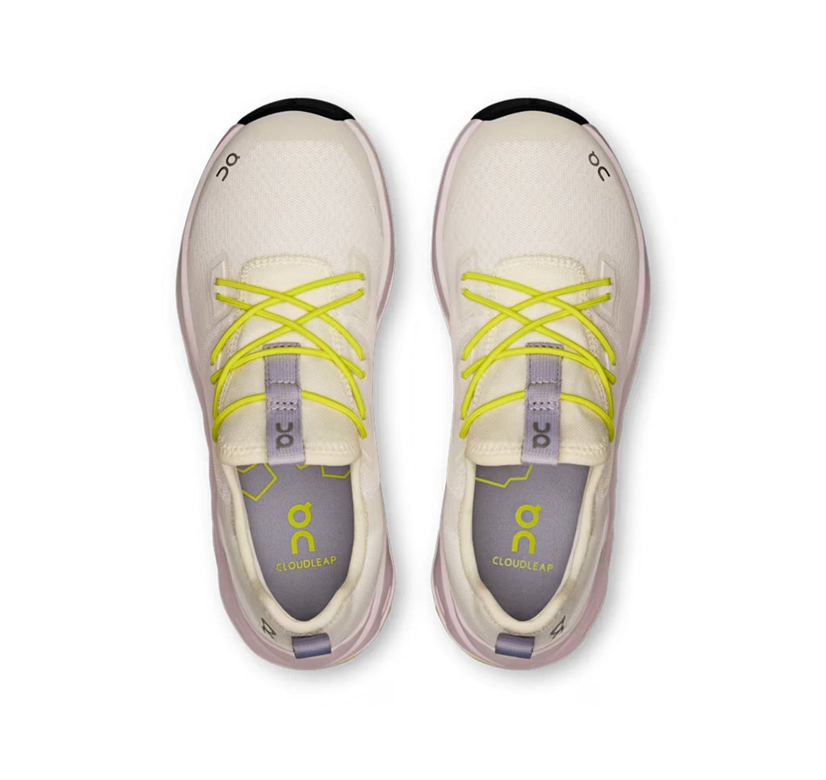 On Little Kids' Cloudleap Ivory/Orchid Athletic Shoes
